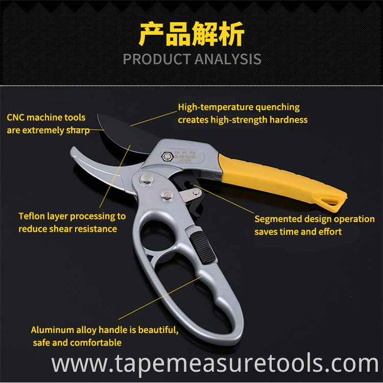 Wholesale custom segmented labor-saving fruit branch pruning shears gardening shears secateur